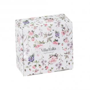 Villa Italia Margaret Filiżanka ze spodkiem do herbaty 200ml kolorowe kwiaty i motyle