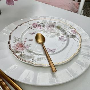 Villa Italia Margaret Talerzyk deserowy 20cm kolorowe kwiaty i motyle