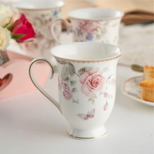 Villa Italia Margaret Kubek 340ml kolorowe kwiaty i motyle