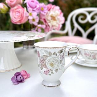 Villa Italia Margaret Kubek 340ml kolorowe kwiaty i motyle