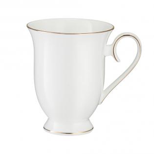 Villa Italia Denise Kubek porcelanowy 340ml biały ze złotą obwódką