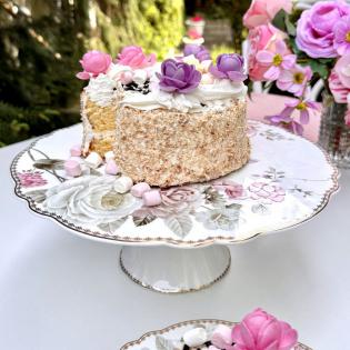 Villa Italia Margaret Patera do ciasta 30cm kwiaty i motyle