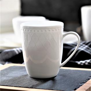 Villa Italia Roma white Kubek porcelanowy 350 ml biały