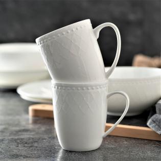 Villa Italia Roma white Kubek porcelanowy 350 ml biały