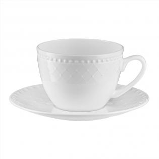 Villa Italia Roma White Filiżanka ze spodkiem 250ml biała