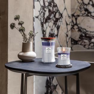 Woodwick Trilogy Evening Luxe świeca zapachowa średnia z drewnianym knotem