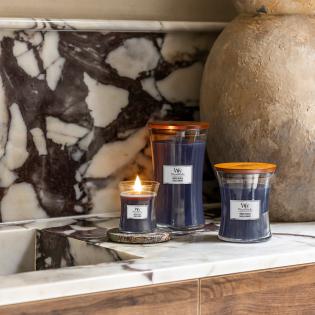 Woodwick Hinoki Dahlia świeca zapachowa elipsa z drewnianym knotem