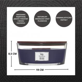 Woodwick Hinoki Dahlia świeca zapachowa elipsa z drewnianym knotem