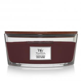 Woodwick Phantom Cherry świeca zapachowa elipsa z drewnianym knotem