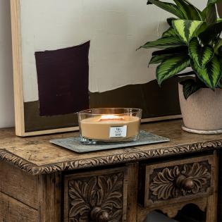 Woodwick Gilded Sands świeca zapachowa elipsa z drewnianym knotem