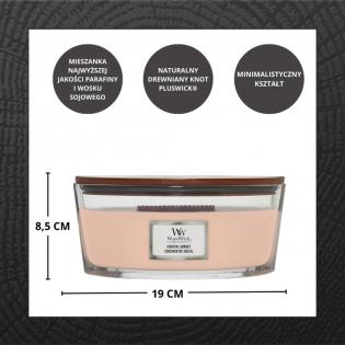 Woodwick Coastal Sunset świeca zapachowa elipsa z drewnianym knotem