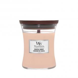 Woodwick Coastal Sunset świeca zapachowa  średnia z drewnianym knotem