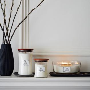 Woodwick Island Coconut świeca zapachowa duża z drewnianym knotem