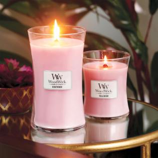 Woodwick Rosewood świeca zapachowa duża z drewnianym knotem