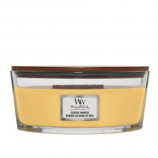 Woodwick Seaside Mimosa świeca zapachowa elipsa z drewnianym knotem