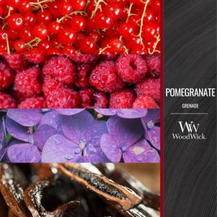 Woodwick Pomegranate świeca zapachowa duża z drewnianym knotem