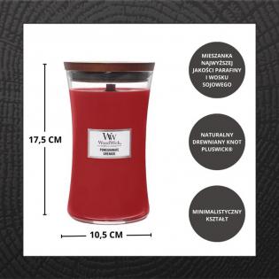 Woodwick Pomegranate świeca zapachowa duża z drewnianym knotem