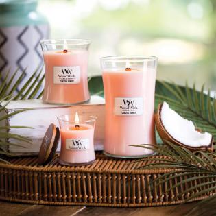 Woodwick Coastal Sunset świeca zapachowa duża z drewnianym knotem