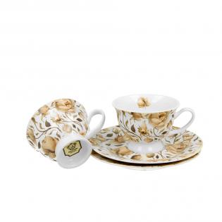 Duo English Roses White zestaw 2 filiżanek Royal 250ml ze spodkami