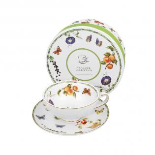 Duo Sweet Dream Filiżanka 220ml ze spodkiem owoce i motyle