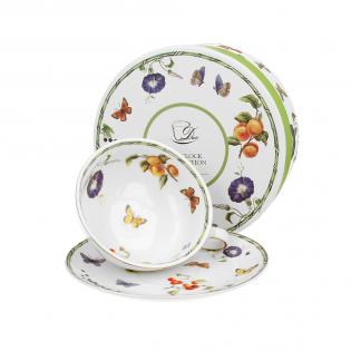 Duo Sweet Dream Filiżanka 220ml ze spodkiem owoce i motyle