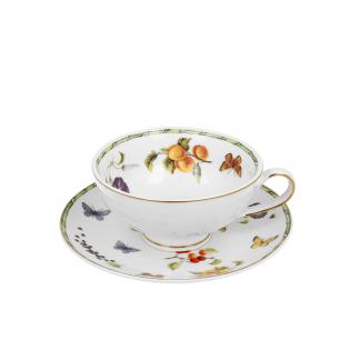 Duo Sweet Dream Filiżanka 220ml ze spodkiem owoce i motyle