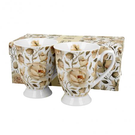 Duo English Roses White Zestaw 2 kubków porcelanowych 300ml