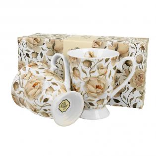 Duo English Roses White Zestaw 2 kubków porcelanowych 300ml