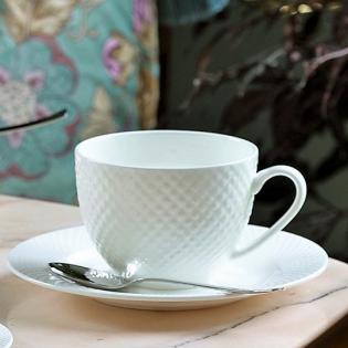 Villa Italia Bari White Filiżanka/spodek do herbaty 250ml