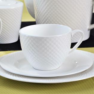 Villa Italia Bari White Filiżanka/spodek do herbaty 250ml