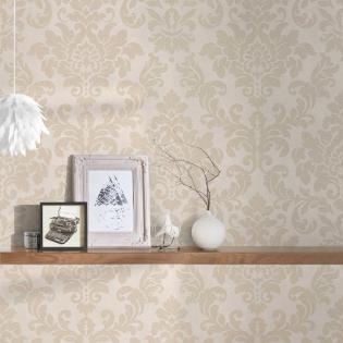 Tapeta AS Creation Trendwall 37270-3 ornamenty beżowe brokat
