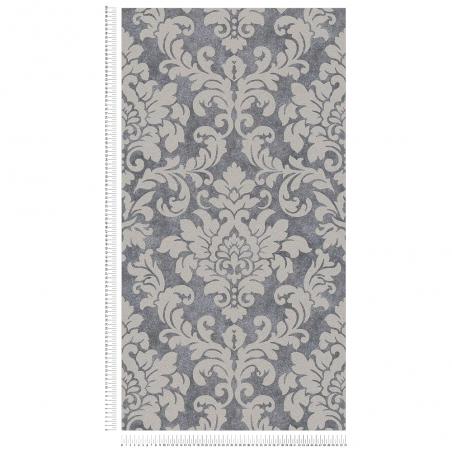 Tapeta ścienna AS Creation Trendwall 37270-1 ornamenty szare brokat