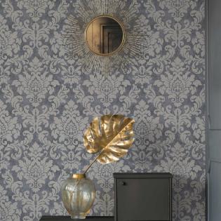 Tapeta ścienna AS Creation Trendwall 37270-1 ornamenty szare brokat