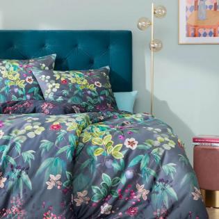 Pościel Estella Bonny 4817/920 mako satyna kwiaty i liście