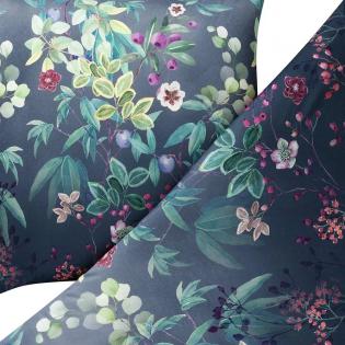 Pościel Estella Bonny 4817/920 mako satyna kwiaty i liście