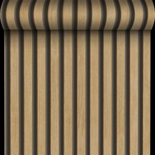 Tapeta ścienna Grandeco Ciara A63601 lamele 3D brązowe