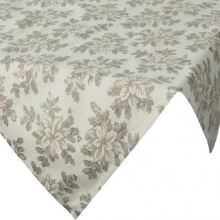 Bieżnik świąteczny Noel 2 85x85 gwiazda betlejemska beżowy ze srebrną nitką