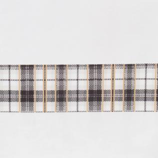 Bieżnik świąteczny Angel 01 welwetowy 40x140 kratka biało-czarna