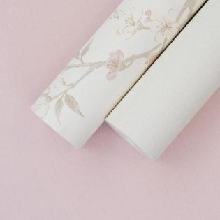 Tapeta Rasch Country Charme 456745 kwiaty wiśni różowe kremowe