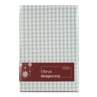 Bieżnik świąteczny Flash 1 85x85cm kratka srebrna
