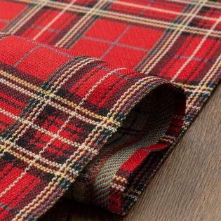 Bieżnik świąteczny Look 85x85cm krata czerwona