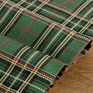 Bieżnik świąteczny Look 85x85cm krata zielona