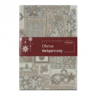 Bieżnik świąteczny Noel 3 85x85cm jelonki choinki srebrne