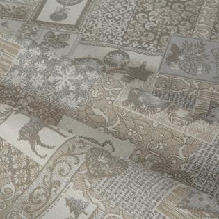 Bieżnik świąteczny Noel 3 85x85cm jelonki choinki srebrne