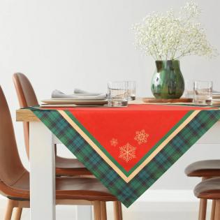 Bieżnik świąteczny Cherry 01 85x85cm kratka czerwona zielona