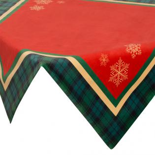 Bieżnik świąteczny Cherry 01 85x85cm kratka czerwona zielona