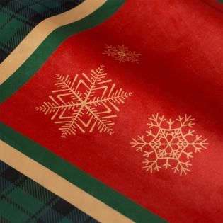 Bieżnik świąteczny Cherry 01 85x85cm kratka czerwona zielona