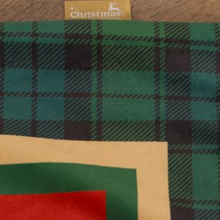 Bieżnik świąteczny Cherry 01 85x85cm kratka czerwona zielona