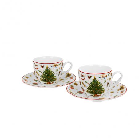 Christmas Tree filiżanka espresso ze spodkiem 90ml 2 szt.