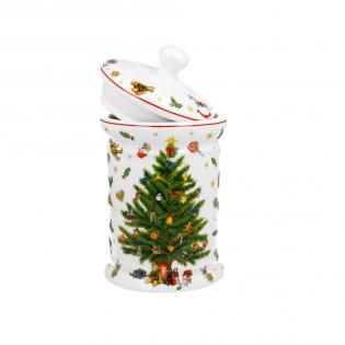 Duo Christmas Tree pojemnik świąteczny porcelanowy na ciastka i pierniki